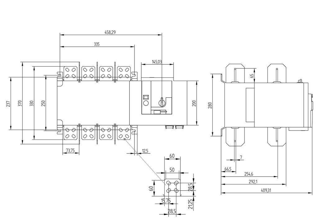 CONMUTADOR MOTORIZADO 4P  x 1250A