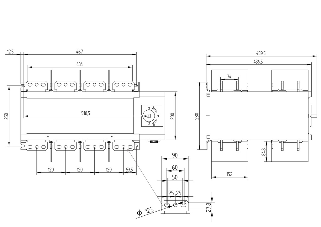 CONMUTADOR 4P x 2500A