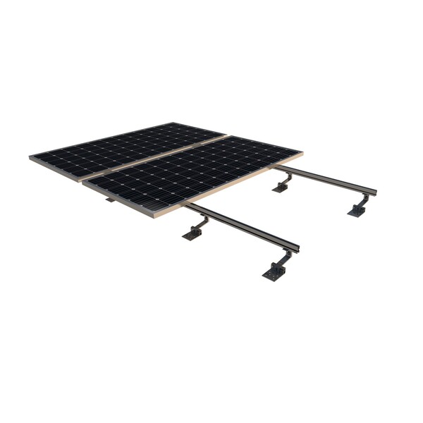 SUNFER 02.4V4  Kit para anclaje a losa de hormigón/madera. 4 módulos vertical