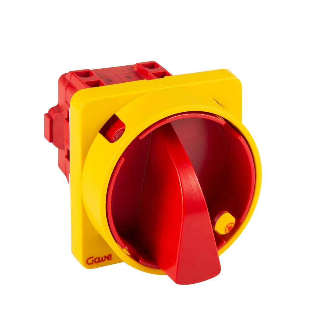 INTERRUPTOR GAVE 3P 25A.D0 BLOQUEO CANDADO ROJO/AMARILLOTRATAMIENTO ANTIMICROBIANO