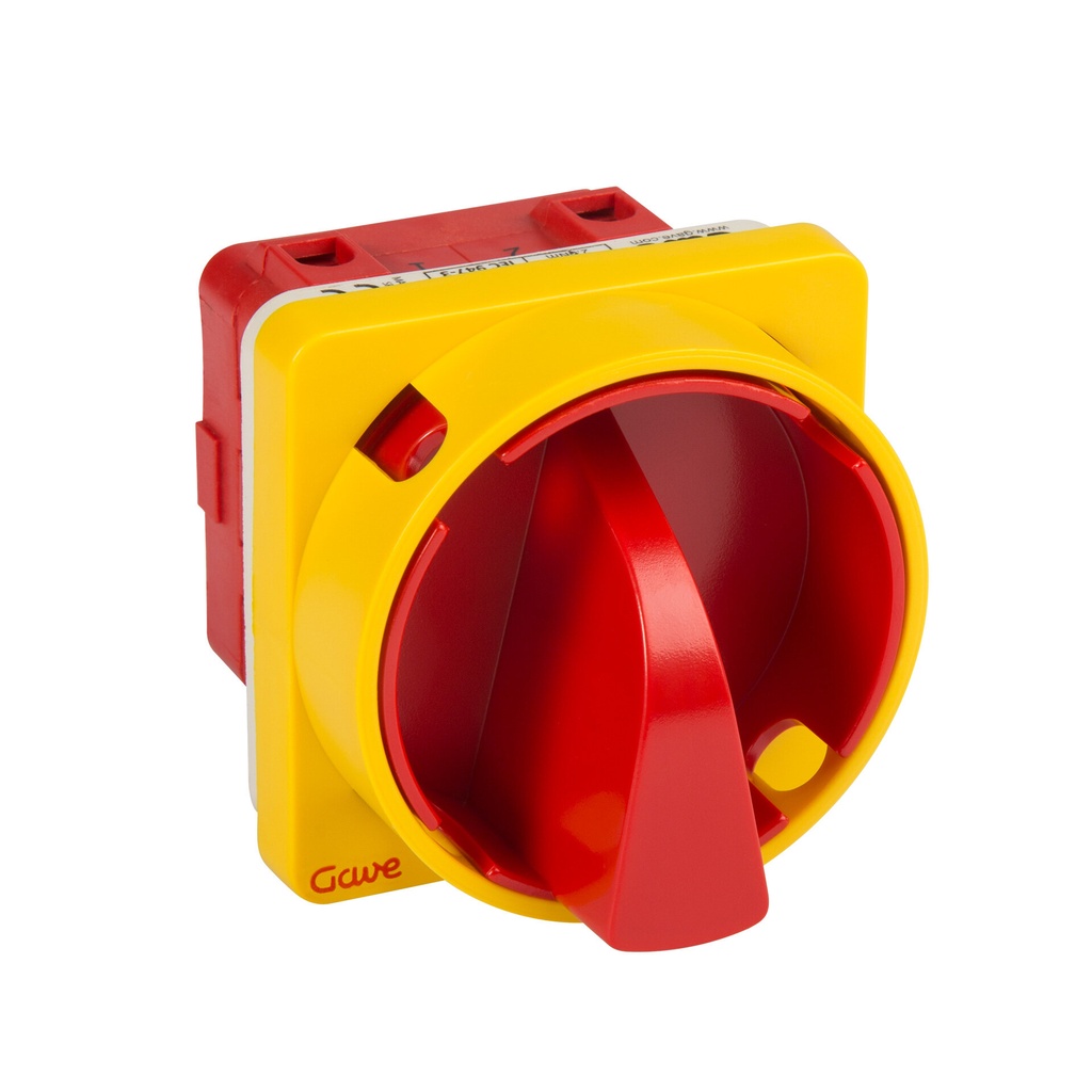 INTERRUPTOR GAVE 2P.40A.D1 BLOQUEO CANDADO ROJO/AMARILLO