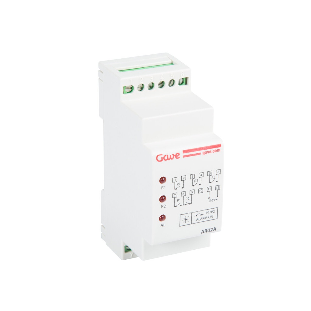 RELÉ DE ALTERNANCIA TEMPORIZADO CON ALARMA GAVE