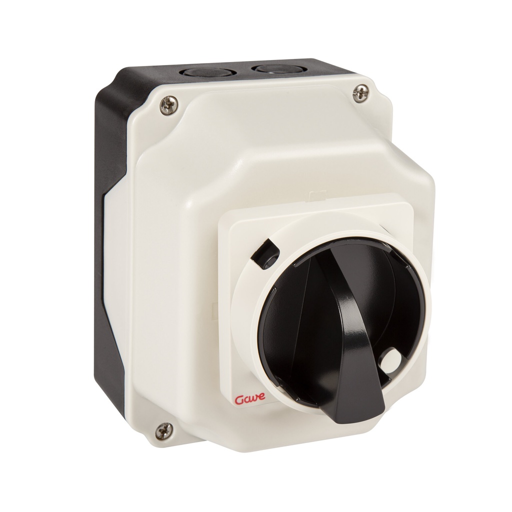 INTERRUPTOR 3P GAVE.25A.+AUX.NA EN CAJA IP65