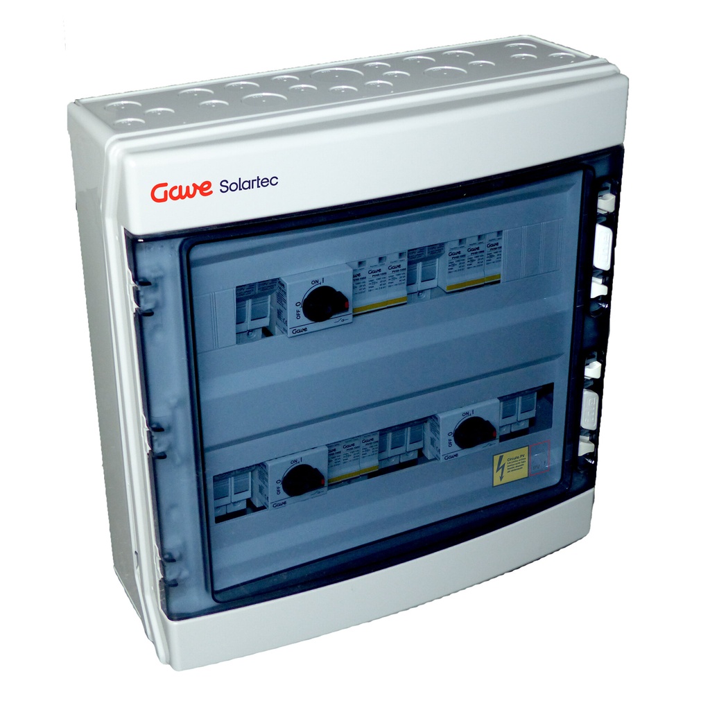 CAJA MODULAR CONEXIÓN PV - 2STRINGS 1000V 25A FUS20A 3MPPT SALIDAS INDIVIDUALES GAVE