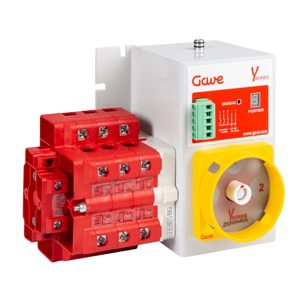 CONMUTADOR  MOTORIZADO ENTRADA SUPERIOR 1-0-2 3P 63A. 80-230VAC